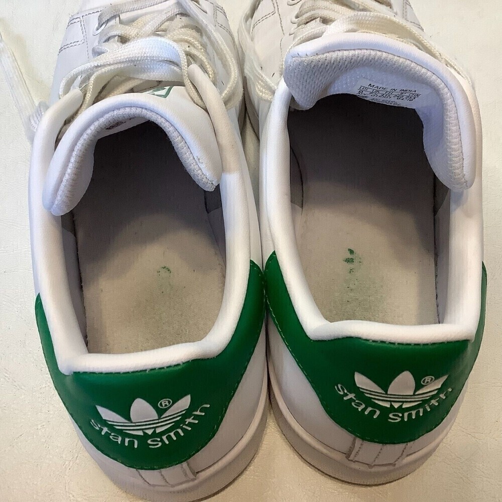 Women's Adidas Stan Smith White/Green Athletic Shoes Lace Up Size 9 APC011001 - Picture 10 of 12